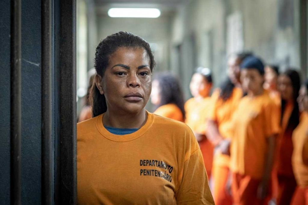 Tati Quebra Barraco como uma mulher presa em Travessia