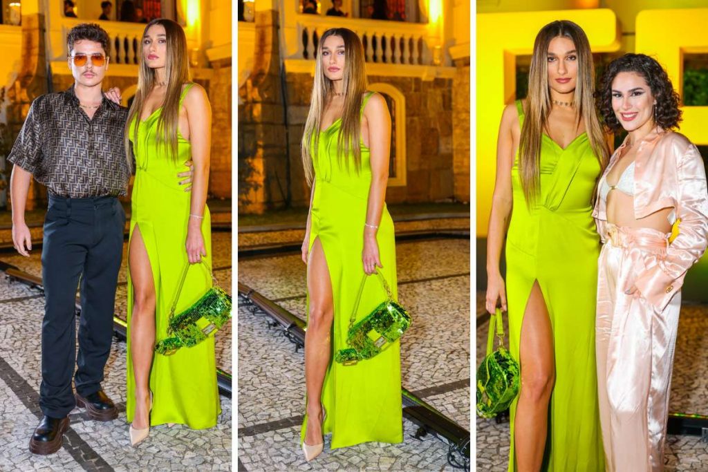 Sasha Meneghel com o marido, João Figueiredo e a amiga, Livian Aragão