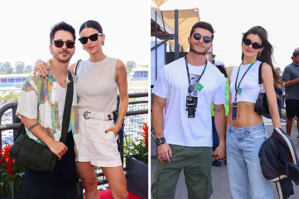 Junior Lima com Monica Benini e Klebber Toledo com Camila Queiróz. 