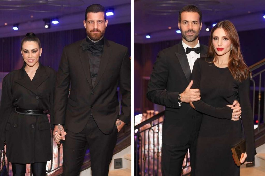 Cléo com Leandro D'Lucca e Carol Celico com Eduardo Scarpa