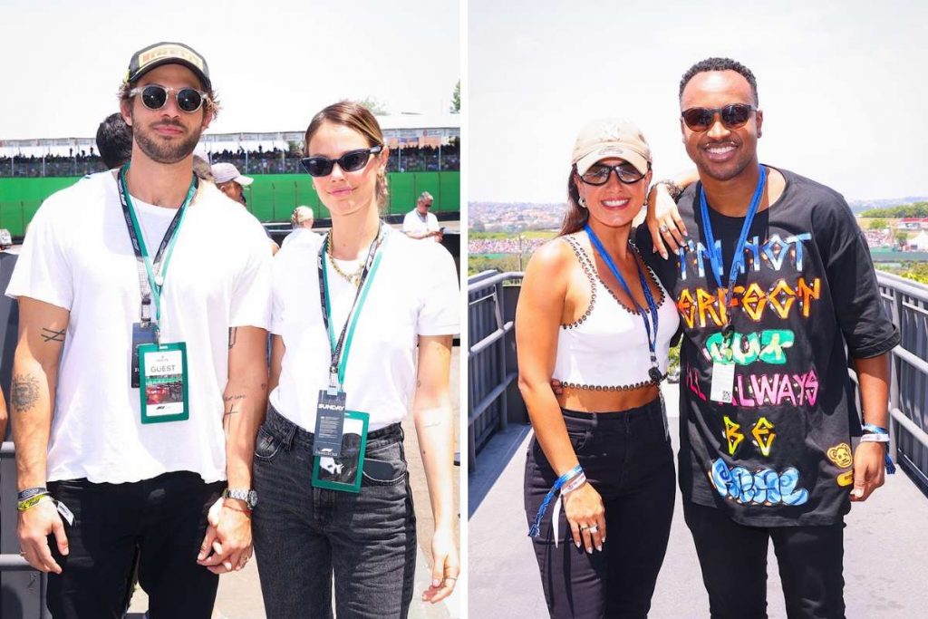 Chay Suede com Laura Neiva e Carol Peixinho com Thiaguinho