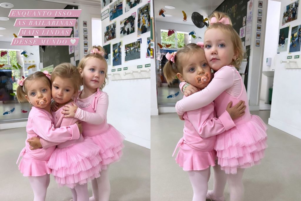 Vicky, filha de Ana Paula Siebert e Roberto Justus, esbanjou fofura em aula de ballet