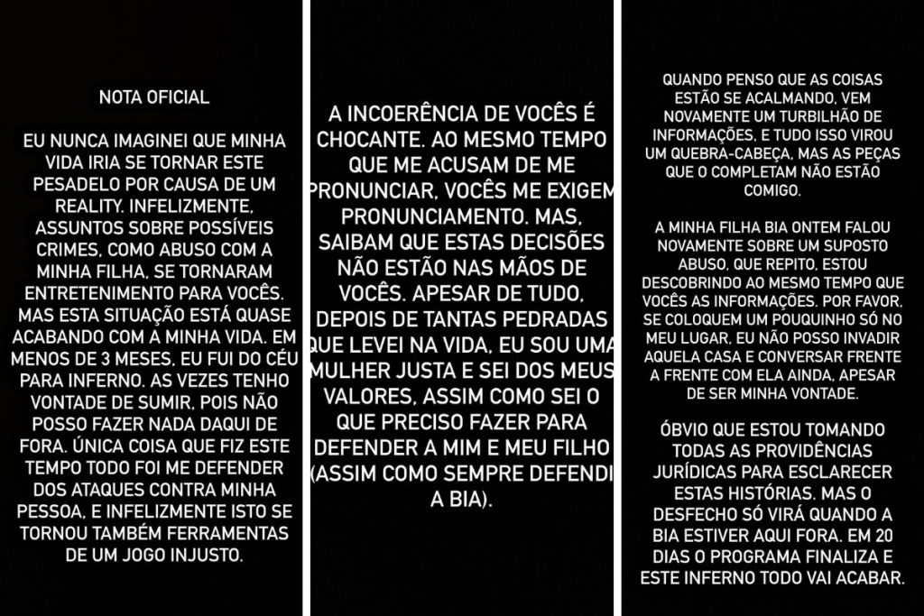 Comunicado de Jenny Miranda