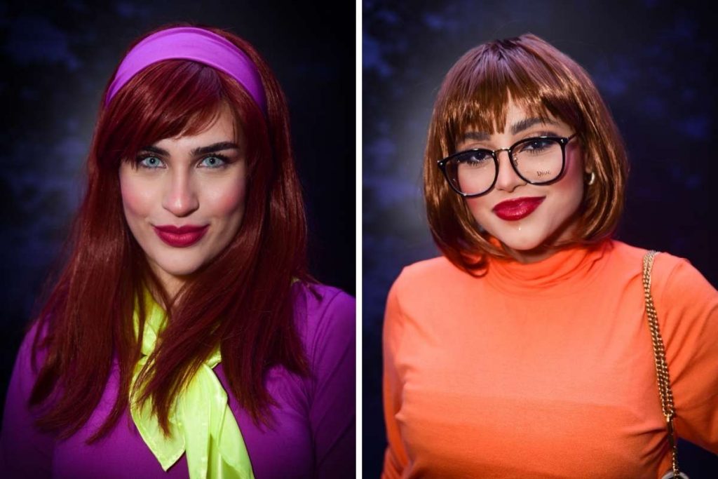 Detalhe das fantasias de Lívian e Nanda