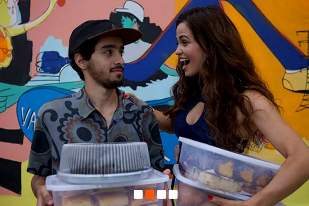 Matheus Costa e Nanda Costa em cena do filme 'Derrapada'