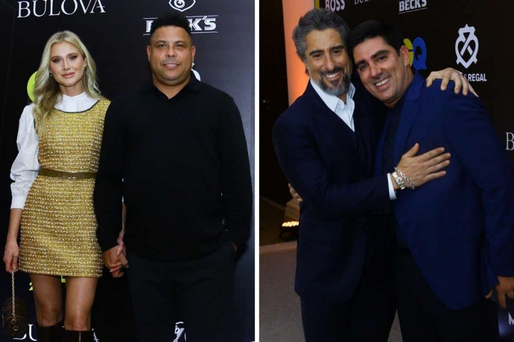Ronaldo com a esposa, Marcos Mion com Marcelo Adnet.