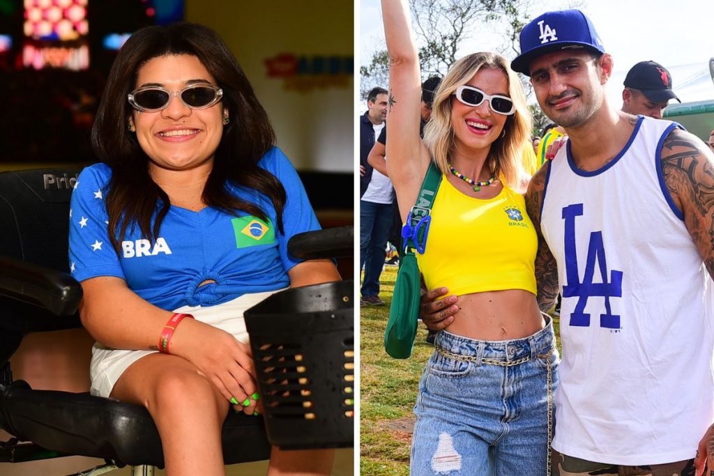 Pequena Lo e Barbara França com o namorado Caio Franco