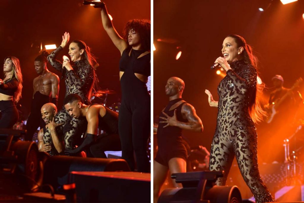 Ivete Sangalo se apresentou na Farofa da Gkay e levou diversos influencers para o palco