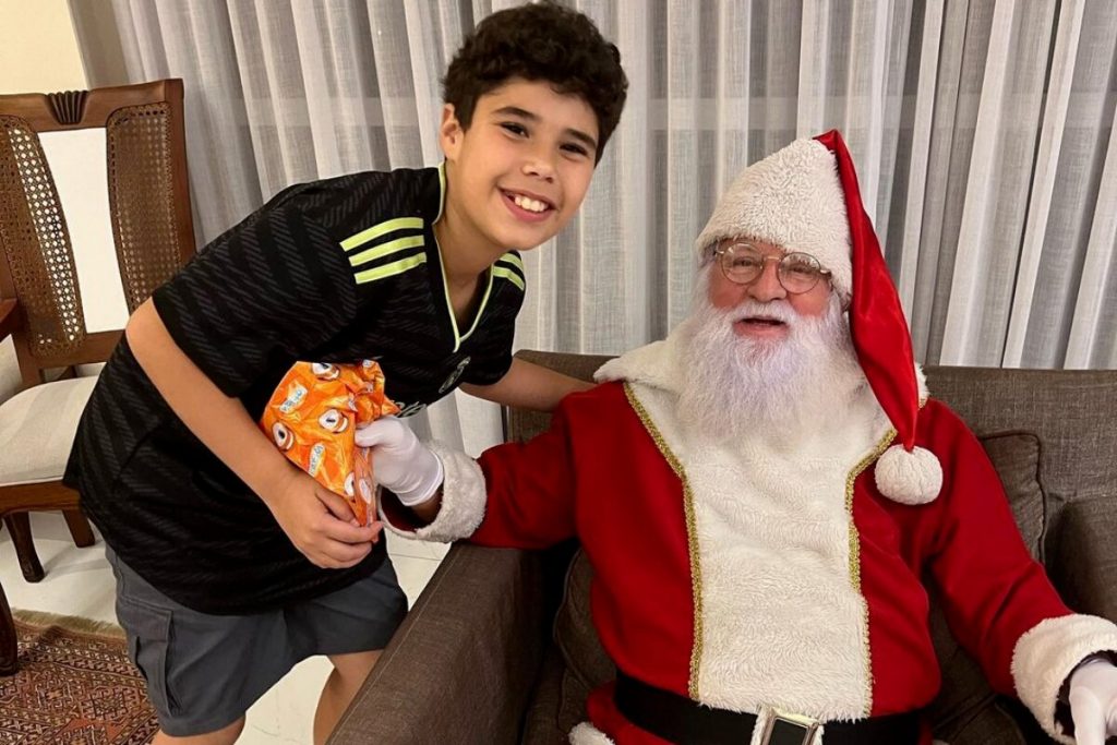 José Marcos com Papai Noel
