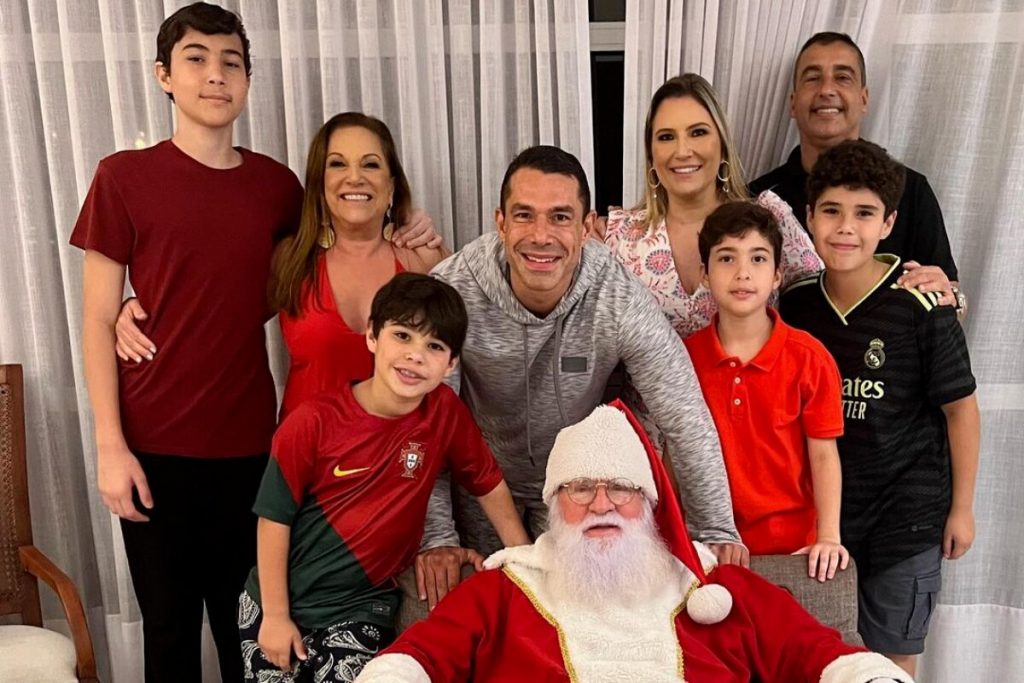 Marcos Buaiz, a família e Papai Noel