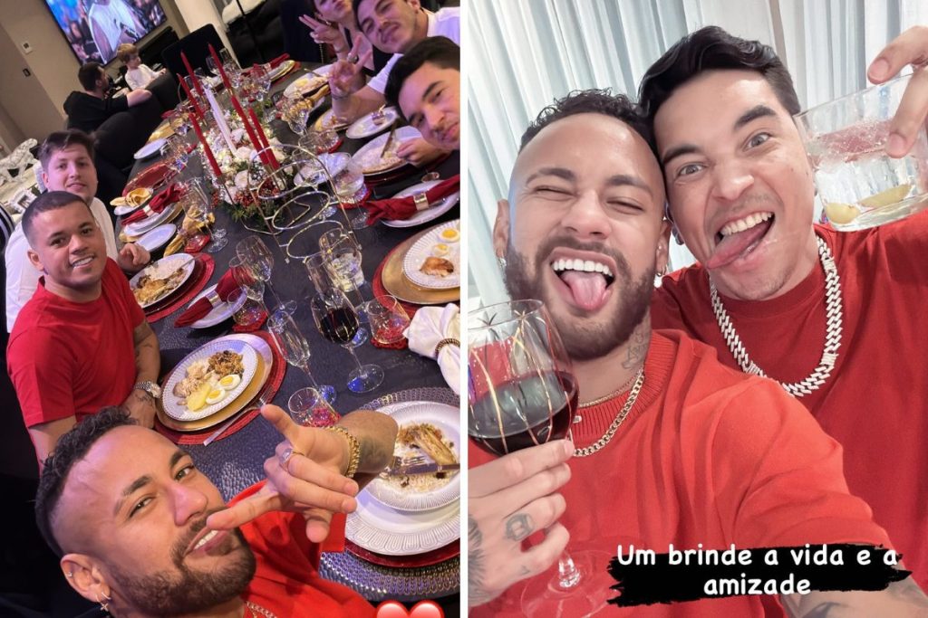 Neymar passou o Natal ao lado dos amigos