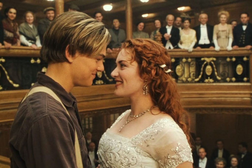 Rose e Jack, em Titanic