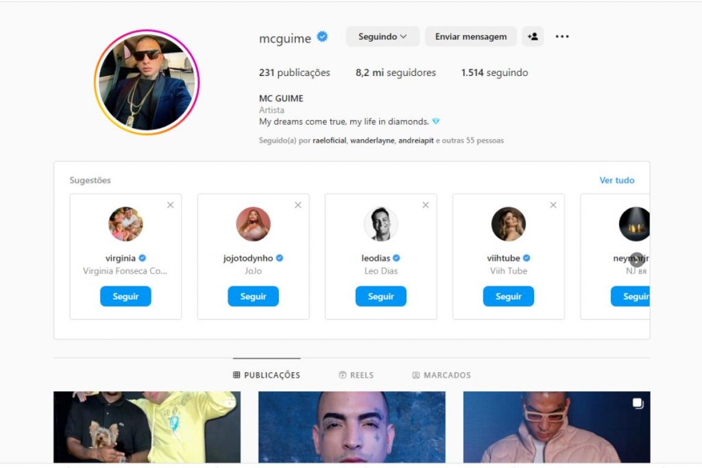 Instagram MC Guimê