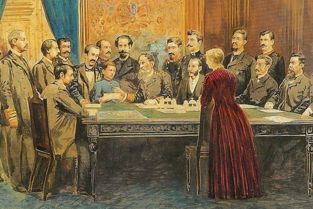Pintura da assinatura da primeira constituição