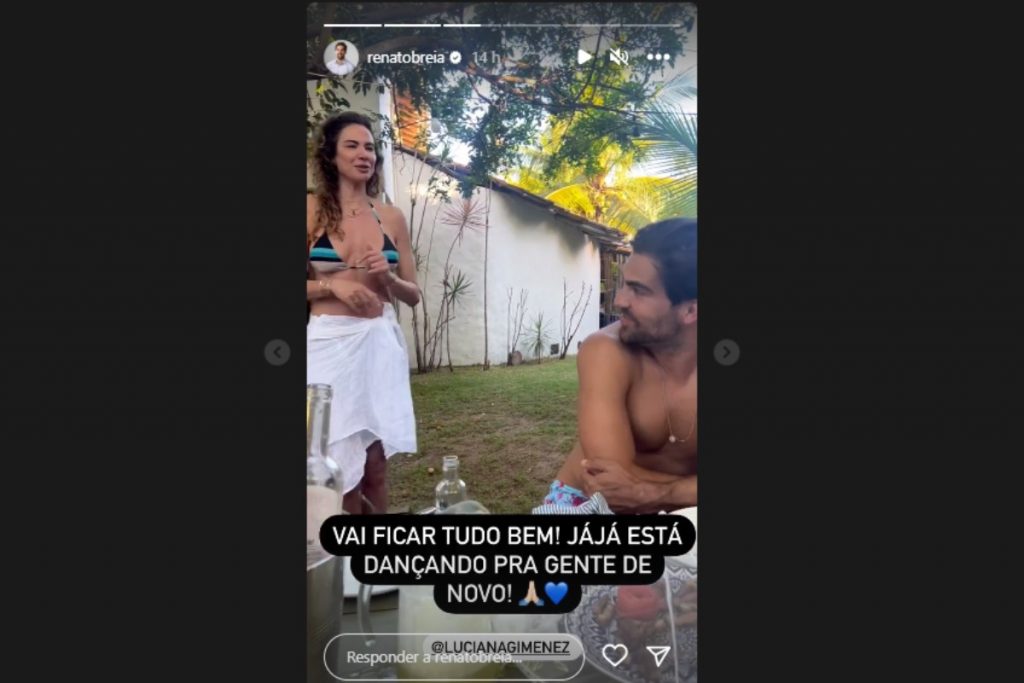 Stories do Instagram de Renato Breia declarando apoio a Luciana Gimenez