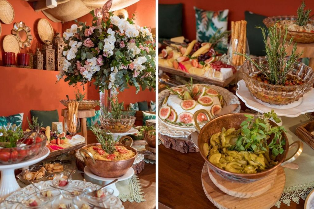 Cardápio da festa de batizado de Angelina