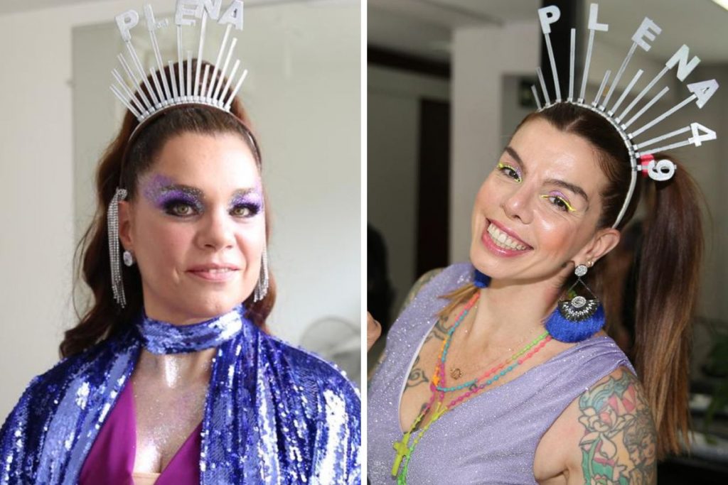 Isabel Teixeira e Penélope Nova são embaixadoras de marca em desfile de bloco, em São Paulo