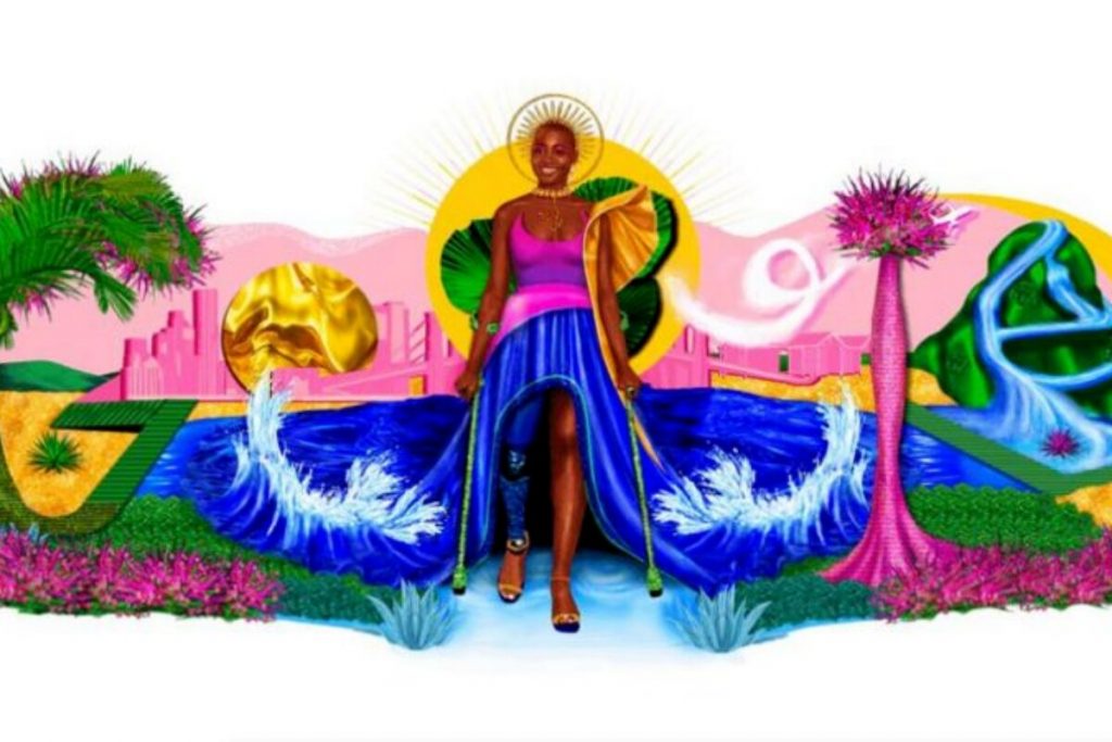 Arte do Google em homenagem a modelo Mama Cax