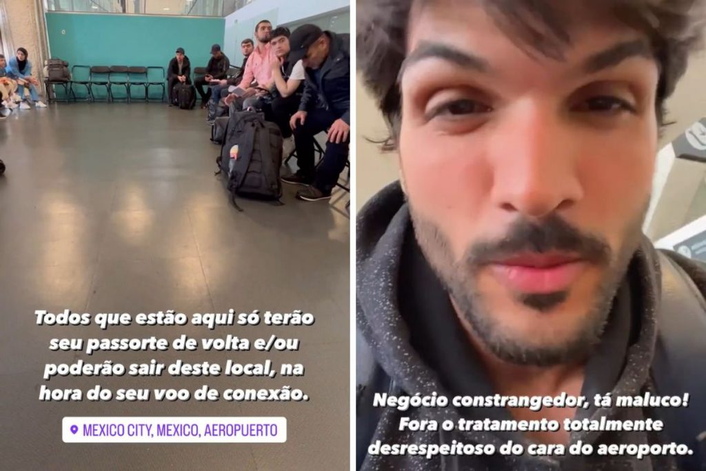 ex-bbb lucas fernandes passando perrengue no aeroporto