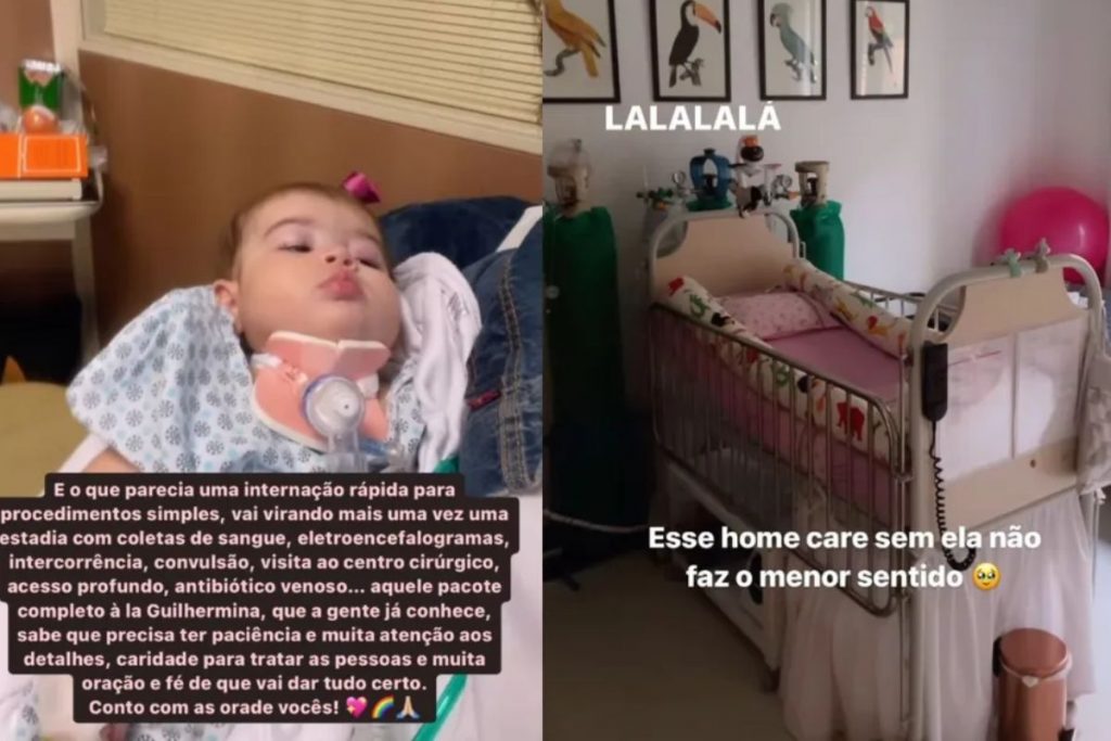Post by Letícia Cazarré about the hospitalization of Maria Guilhermina