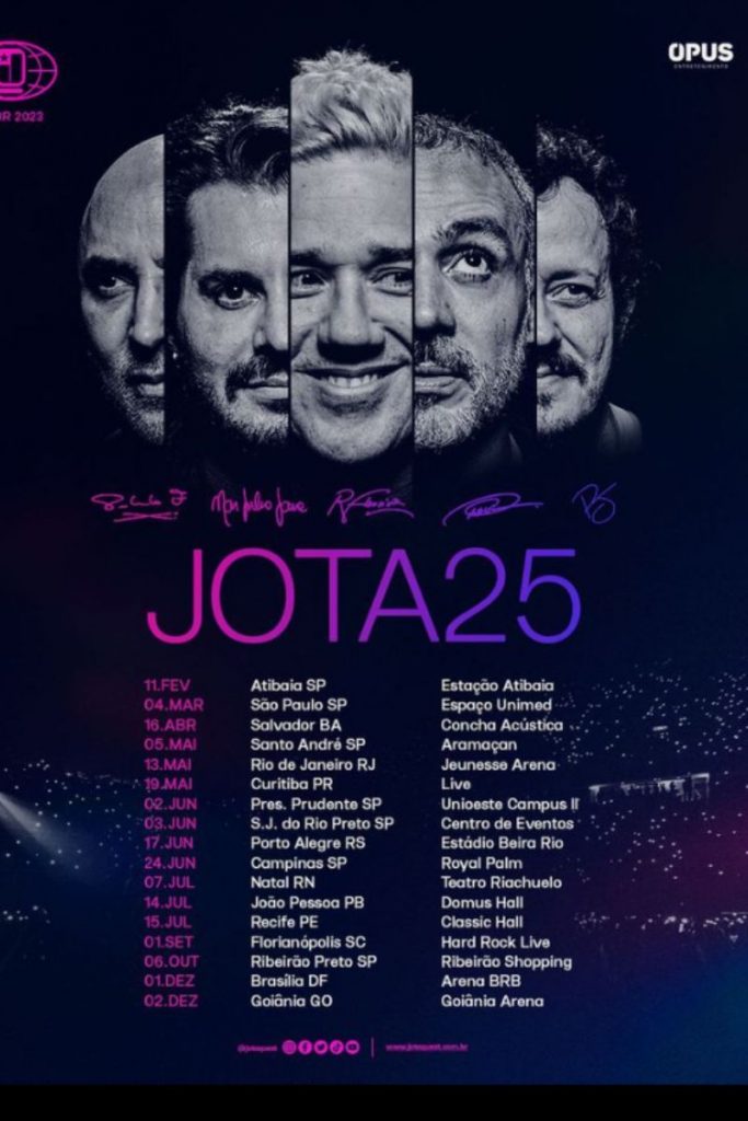 Datas dos shows da turnê J25