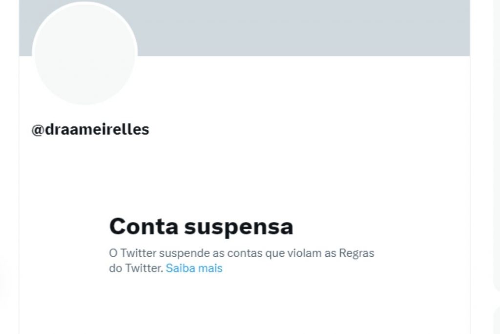 Amanda Meirelles teve a conta suspensa no Twitter