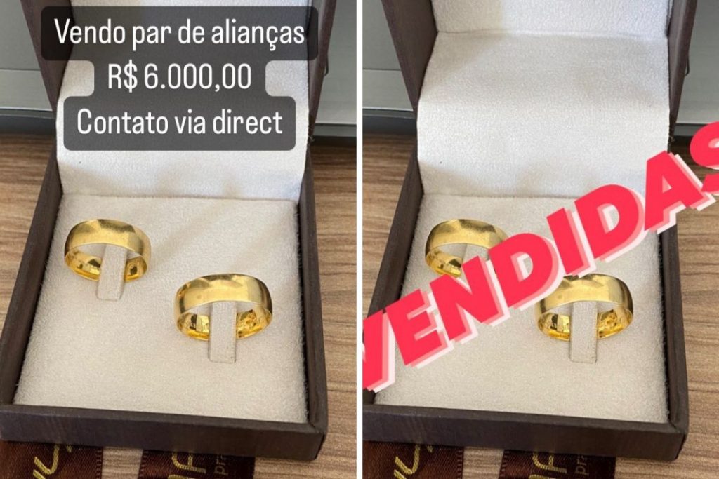 Alianças de casamento de Andressa Urach e Thiago Lopes