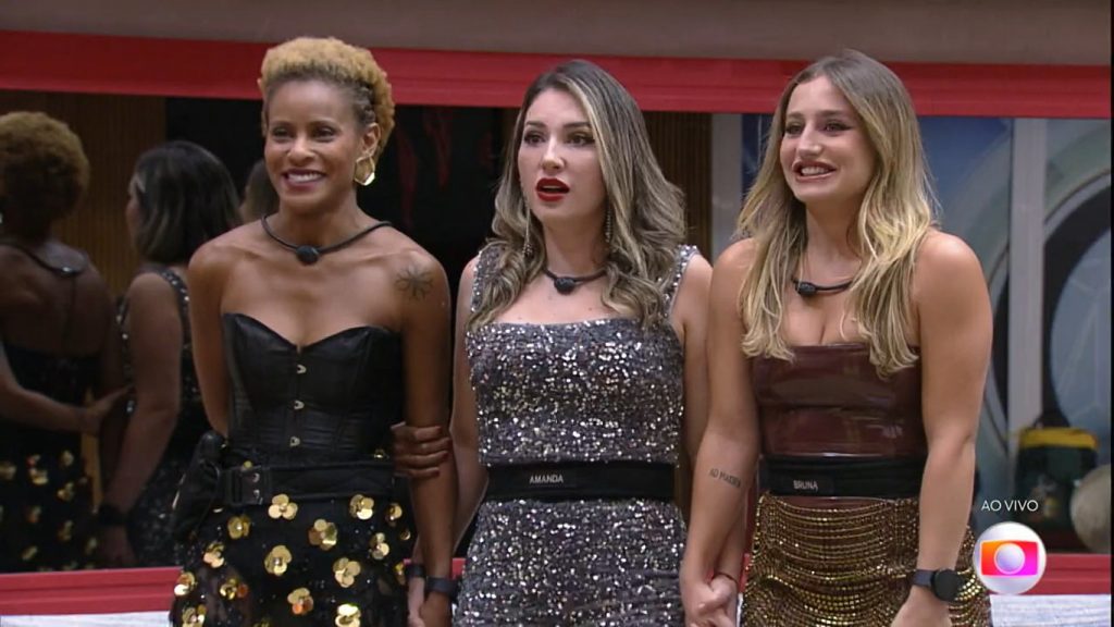 BBB 23 Finalistas Aline Wirley, Amanda e Bruna Griphao