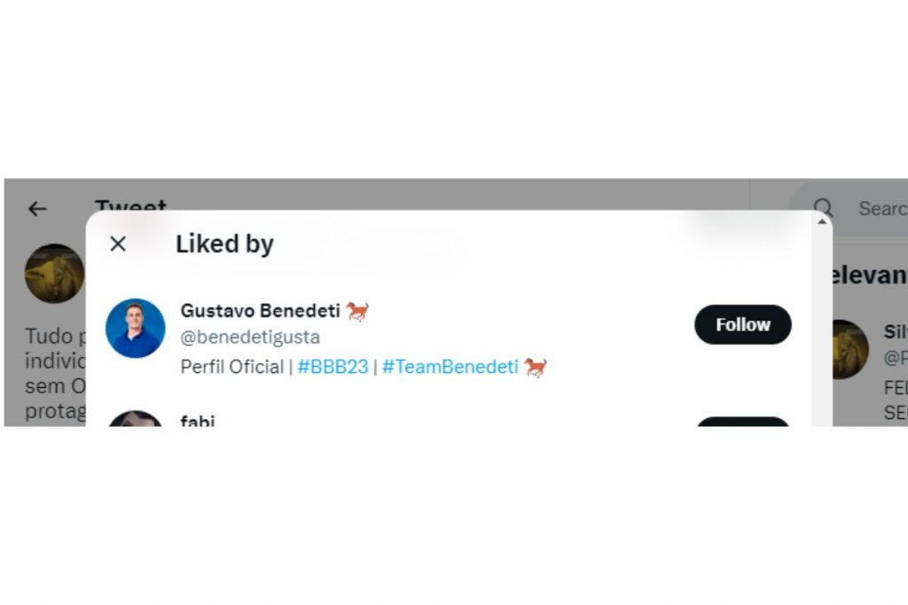 curtida de gustavo em tuíte polêmico falando de key