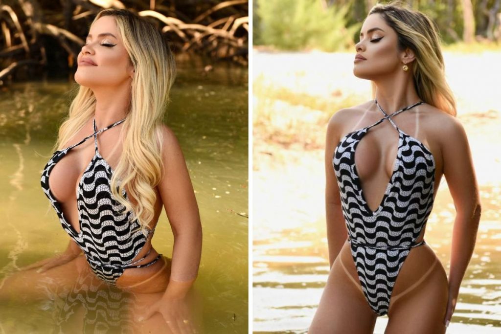 Dara Diniz de biquíni em rio