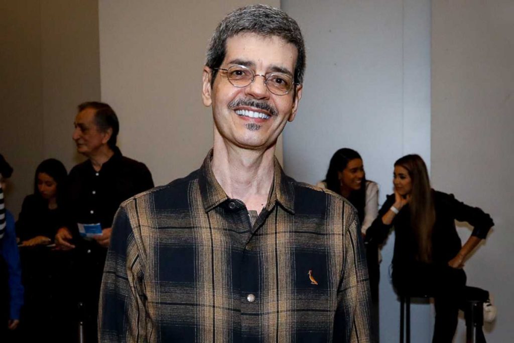 Felipe Abreu prestigiando Adriana Calcanhotto em homenagem a Gal Costa