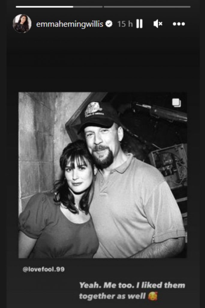 Post da atual esposa de Bruce Willis