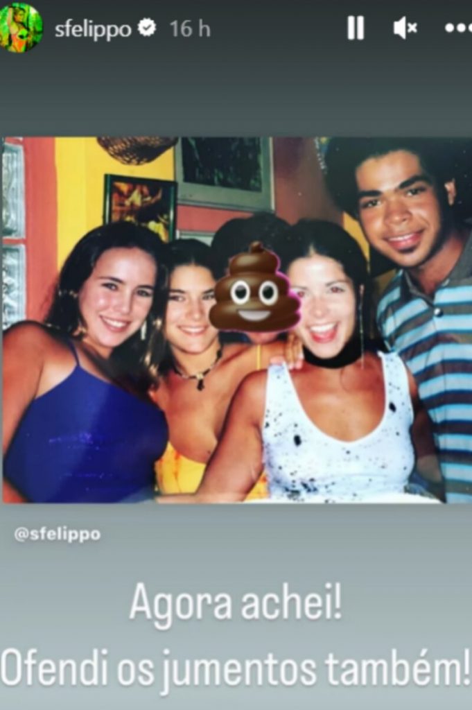 Fernanda Nobre, Priscila Fantin, , emoji de fezes no rosto de Mário Frias, Samara Felippo e  Robson Nunes