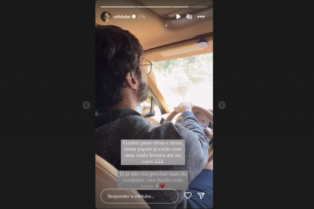 stories do instagram de Viih Tube voltando com médico com Lua e Eliezer