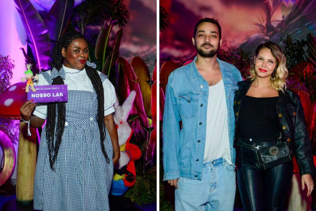 Carla Cristina e Eduarto Sterblitch com Lousie D'Tuani