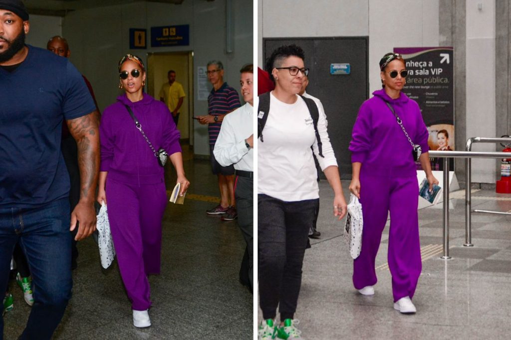Alicia Keys no aeroporto do Rio de Janeiro