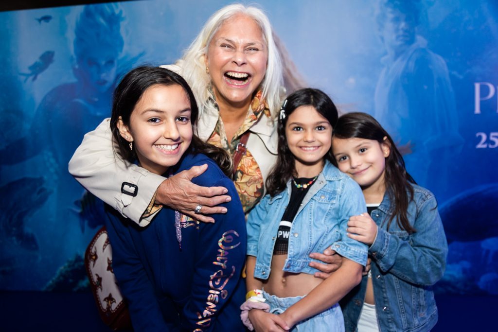 Fafá de Belém posou com as netas na ocasião