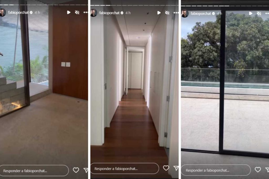 Stories de Fábio Porchat mostrando casa reformada no Instagram