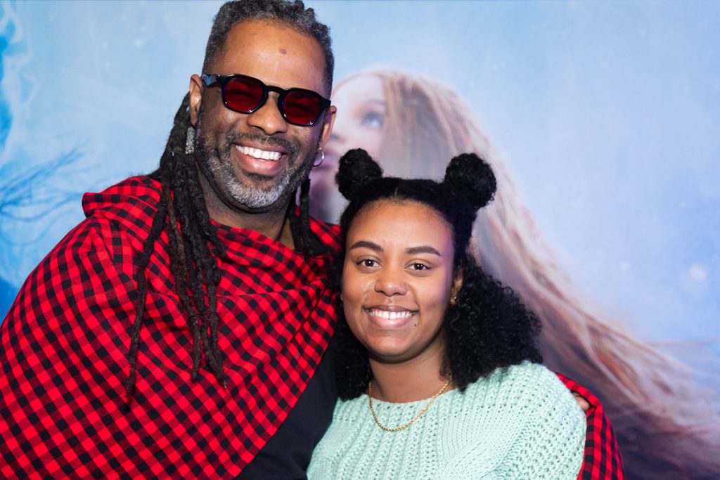 Manoel Soares curtiu o filme ao lado da filha