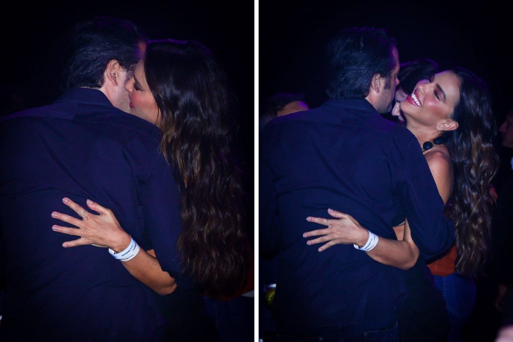 Mariana Rios e Guilherme Mussi curtem show de dupla Edson & Hudson