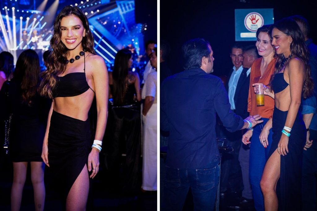 Mariana Rios e Guilherme Mussi curtem show de dupla Edson & Hudson