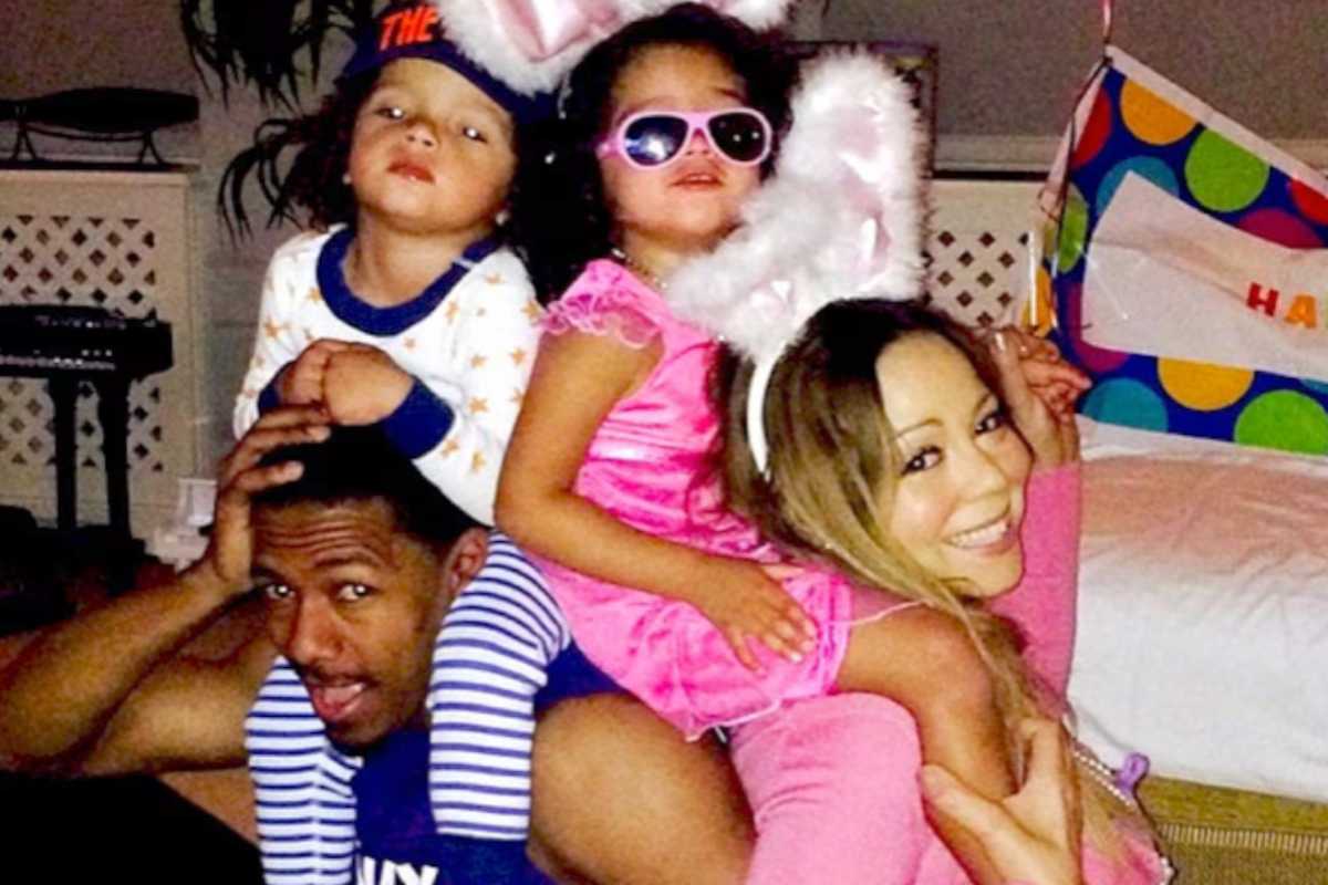 Nick Cannon e Mariah Carey com os filhos