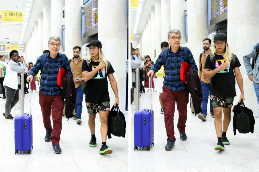 Paulo Betti no aeroporto Santos Dumont