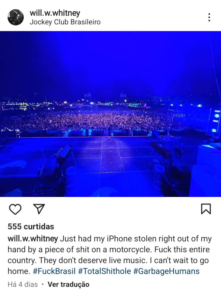 Will Whitney, assistente de som de Lana del Rey, fez publicação após ser roubado