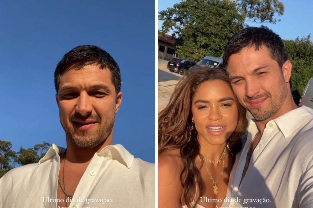 lucy alves e rômulo estrela no último dia de gravação de travessia