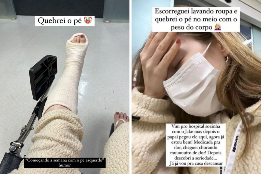 Sammy quebrou o pé após sofrer um acidente doméstico