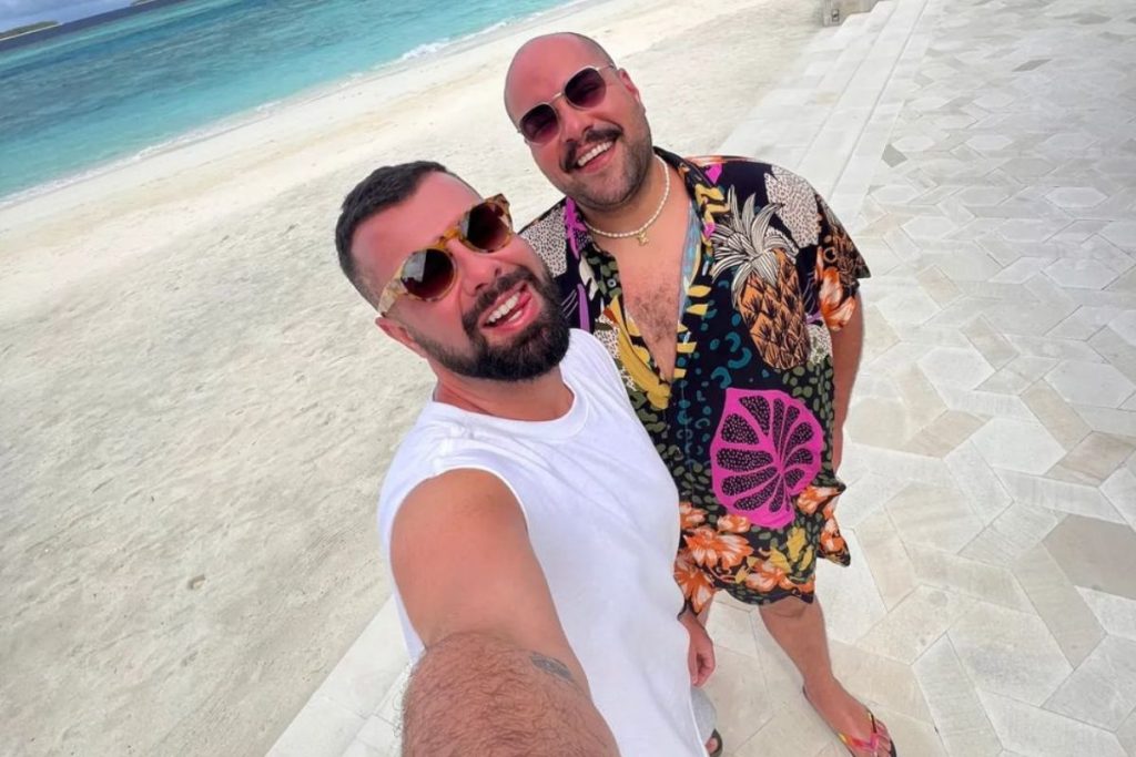 Tiago Abravanel e Fernando Poli em lua de mel nas Maldivas