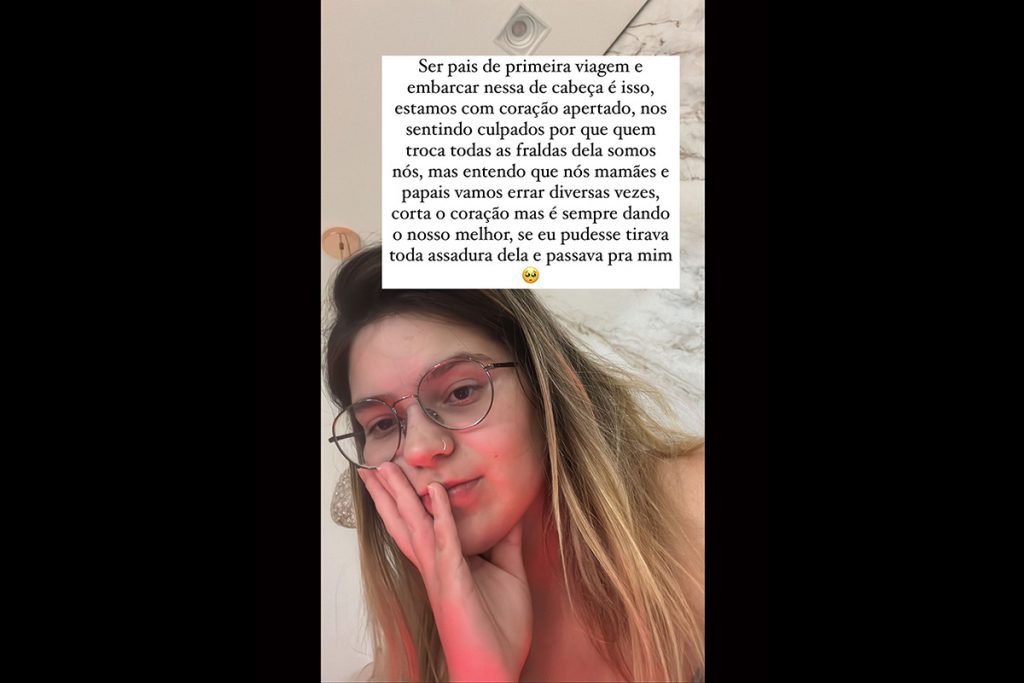 Viih Tube desabafou ao ver a filha com assadura