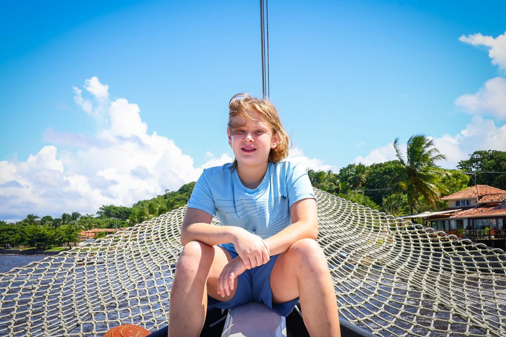 Vittorio, filho de Adriane Galisteu e Alexandre Iódice, também curtiu a viagem