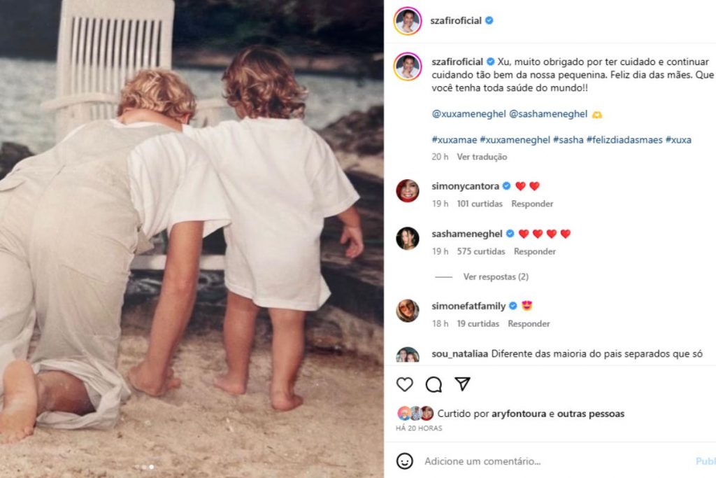 Homenagem de Luciano Szafir para Xuxa Meneghel, no dia das mães